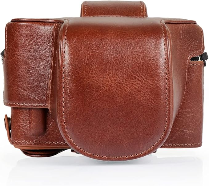 MegaGear MG2010 Ever Ready Genuine Leather Camera Case Compatible with Nikon Z fc (Brown)