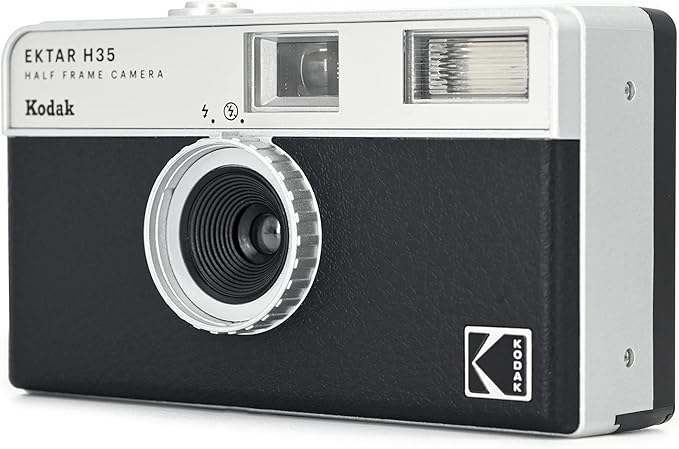 Kodak EKTAR H35 Half Frame Film Camera, 35mm, Reusable, Focus-Free, Lightweight, Easy-to-Use (Black) (Film & AAA Battery are not Included)