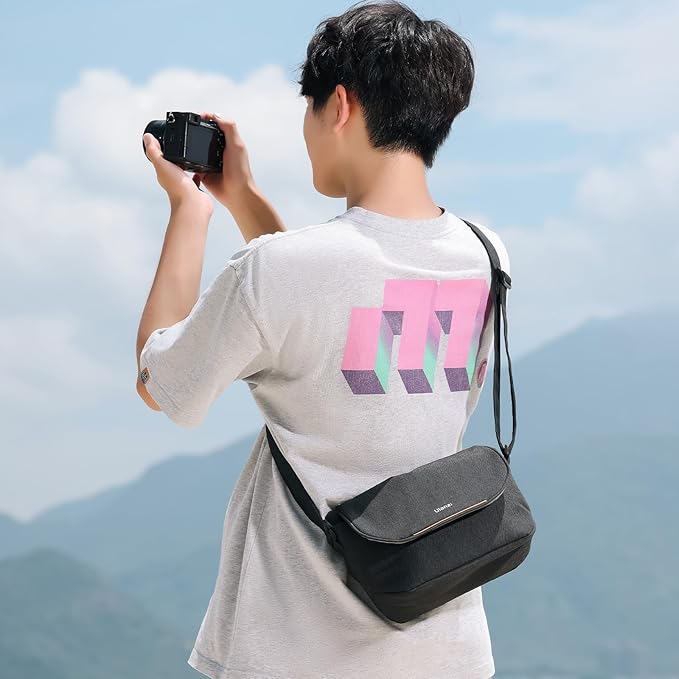 ULANZI Camera Bag, SLR/DSLR Camera Case Professional, Crossbody Photography Small Bag Fashion, Shoulder Bag for Women and Men Compatible for Sony Canon Nikon Mirrorless Camera Lightweight Black