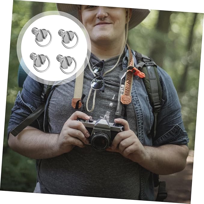 jojofuny 6pcs Camera Mounting Screw Tripod Mount Adapter for D-Ring Quick Release Plate