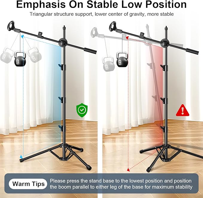 Mic Stand,6 In 1 Microphone Stand Floor Boom Mic Stand, Support Boom Gooseneck Mic Clips Tablet Phone Holder Any Combination With Mic Stand Bag