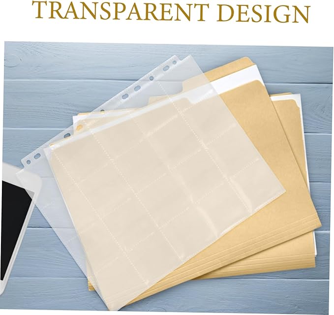 Gadpiparty 30pcs Negative Film Holder Pages Acid Storage Sleeves for Organizing Film Negatives Removable Binder Design for Easy Access Slots