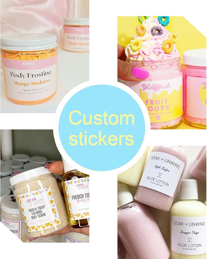 Custom Labels & Stickers - Personalized with Logo & Text. Business, Thank You Labels (4x3 Inch)
