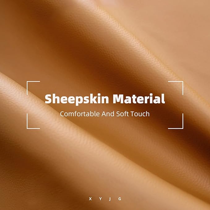Lambskin Leather Shoulder Strap Pad for Designer Trendy Bags,Detachable Replacement Pressure Relief Cover for Women Tote Bag Handbag Purse Backpack【Beeswax,Gold Studs】