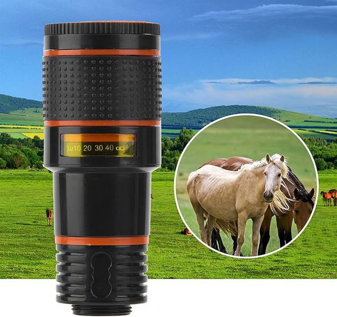 12X Universal Telephoto Lens for Smartphone, Macro Lens with Clip, Telescopic Focusing, Fixed Focus, 70 Real Angle of View