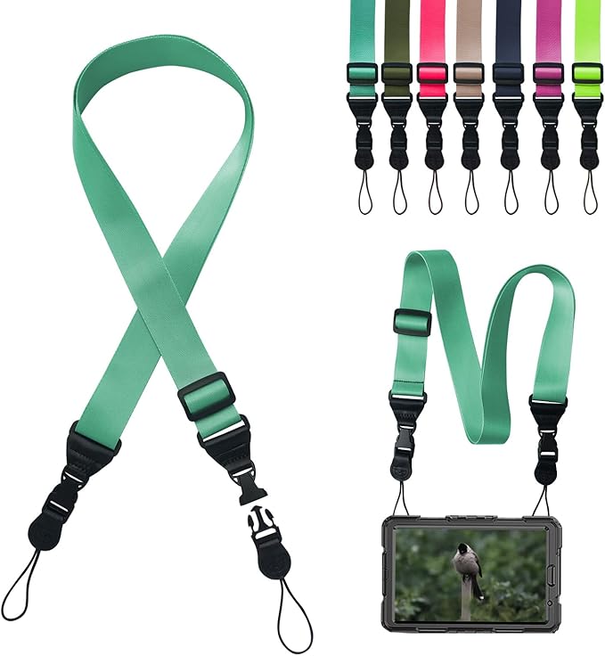 Adjustable Shoulder Strap:Comfortable iPad Strap Nylon Neck Lanyard for iPad/Samsung Tablet Case,Camera Binocular Crossbody Laptop Luggage Bag(Mint Green)
