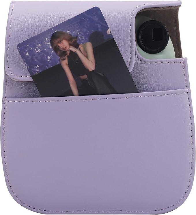 Frankmate Protective Case Compatible with Fujifilm Instax Mini 12 11 9 8 Instant Film Camera with Accessory Pocket and Adjustable Strap