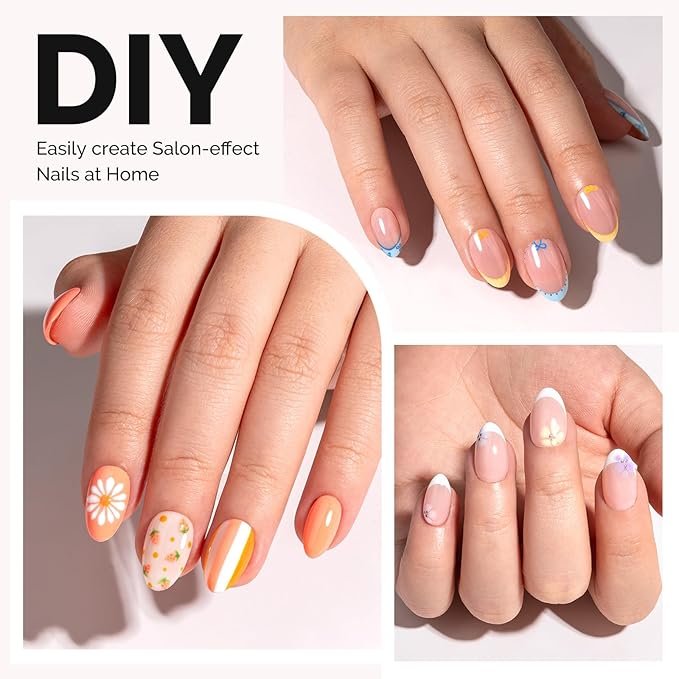 MelodySusie Short Almond X Nail Tips - 300Pcs 15 Sizes Clear Acrylic,Half Matte Full Cover Press on Nails for DIY Extension & Salon Use, Pre-Shaped for Long-Lasting Manicure