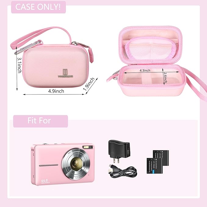 Hard Storage Case for CAMKORY/VAHOIALD/QONGUDS/Fleafer/WONNIE/VYNCS/SMARTKLIK/Rovemre/YiFuar/Focusify/Canon PowerShot 180 190/Sony DSCW800 830 Digital Camera(Case Only)