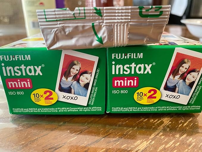 Fujifilm Mini Instant Film, 2 x 10 Shoots, 40 Exposures (2 Boxes)