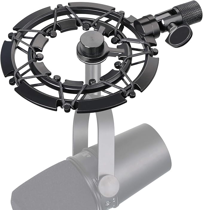 MV7 Shock Mount Reduces Vibration Noise Matching Mic Boom Arm Stand, Compatible for Shure MV7 Mic by YOUSHARES