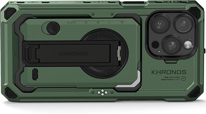 Tilta Khronos Compatible with iPhone 16 Pro Max Case – Forest Green | Mobile Filmmaking Accessories | Phone Camera Cage | Phone Video Rig TK-IP16-PMFC-FG