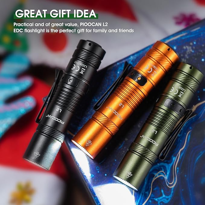 Rechargeable Flashlights 1200 Lumens EDC Flashlight, AA Pocket Flashlight High Lumens with Clip, Super Bright Small Flashlights, 4 Modes Flash Light for Camping, Home, and Emergencies (Black)