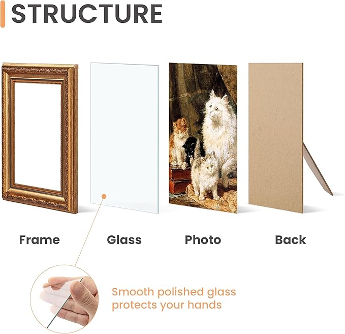 upsimples 5x7 Picture Frame with Real Glass, Ornate Vintage 5 x 7 Photo Frames for Wall Decor or Tabletop Display, Bronze and Black, 2 Pack