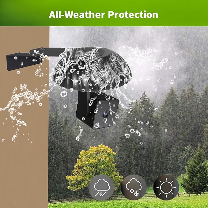 Wall Mount for WYZE Cam Pan V3, Outdoor Corner Mount Kit with Weatherproof Cover, Durable Housing for Outside Use – Black (Camera Not Included)