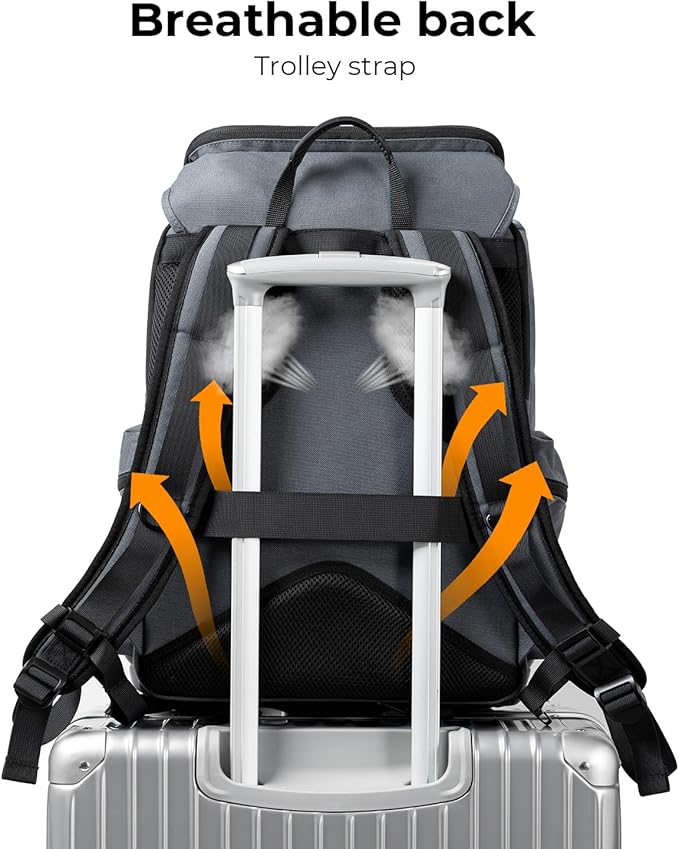 K&F CONCEPT Camera Backpack, Hard Shell Camera Bag, Large Capacity Photography Backpack with 15.6" Laptop Compartment & Tripod Holder & Rain Cover
