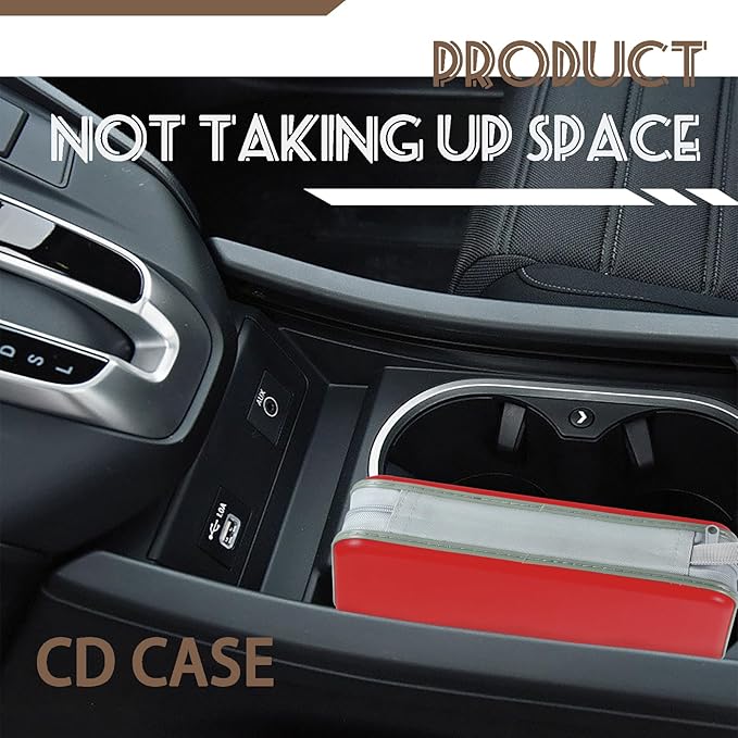 YILAG CD Case DVD Storage 2 Pack,100 Capacity DVD Cases Holder CD Storage Case Holders Plastic CD DVD Disc Case Storage Wallet Binder for Car Home Office Travel (Black&Red)