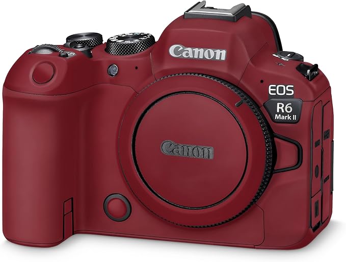 Camera Skin Compatible with Canon EOS R6 Mark II Camera (2022) - Solid Burgundy - Premium 3M Vinyl Protective Wrap Decal Cover - Easy to Apply | Crafted in The USA by MightySkins