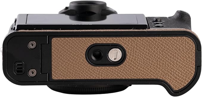 Handmade Genuine Leather Camera Half Case for FUJIFILM X-T30III /FUJIFILM X-T30III Camera Case/FUJIFILM X-T30III Case - Top Layer Cowhide Body + Metal Base Plate (Brown)
