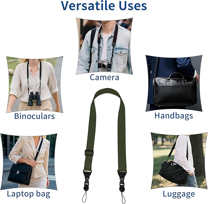 Adjustable iPad Binocular Camera Strap, Comfortable Shoulder Strap Nylon Neck Lanyard for iPad/Samsung Tablet Case,Crossbody Laptop Luggage Bag (Army Green)
