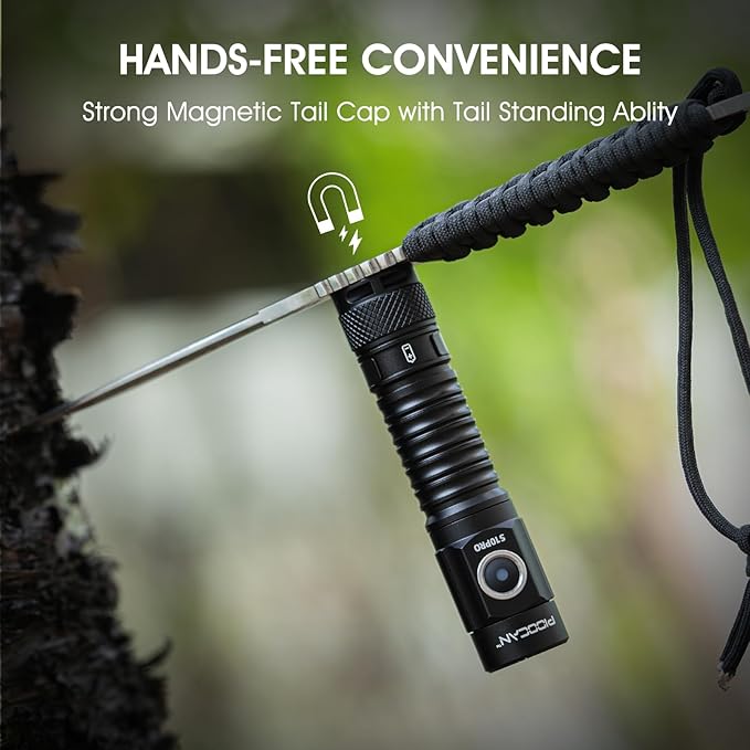Rechargeable Flashlights 2500 High Lumens,Pocket Flashlight Small Powerful with Clip and Magnetic Base,IPX8 Waterproof 4 Modes for Home,Outdoor,Gift,Tools
