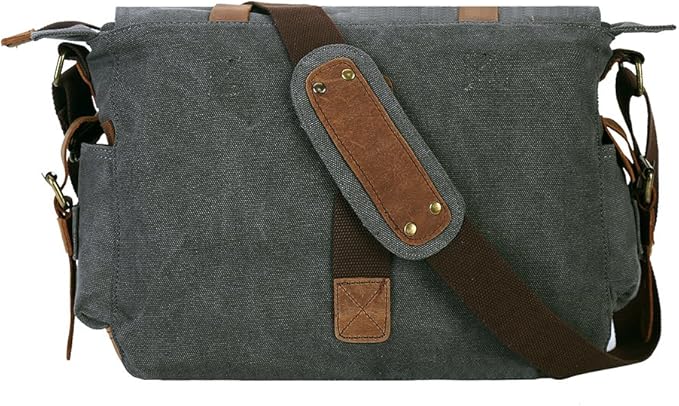 Men's Lightweight Vintage Waterproof Canvas DSLR SLR Shockproof Camera Shoulder Messenger Bag Sling Bag