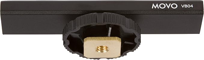 Movo VB04 Cold Shoe Extension - Accessory Shoe Rail Camera Bracket for Lights, Monitors, Microphones and More