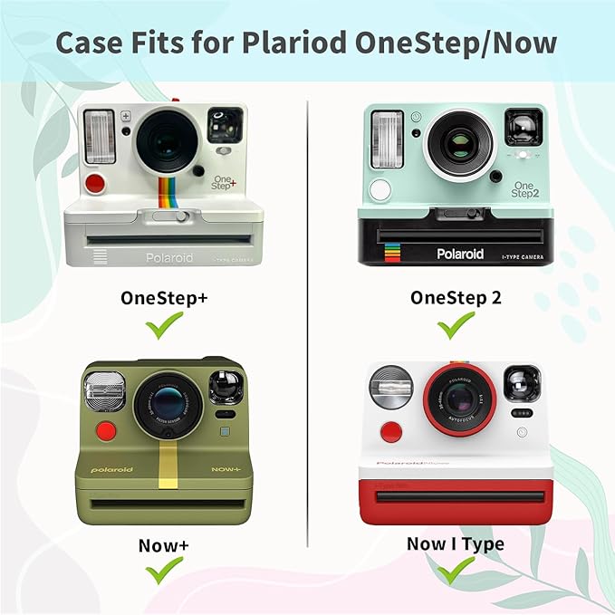 Kuprusar Camera Case for Polaroid OneStep 2VF/Now+ Camera, Hard Carrying Case Protective EVA Storage Bag for One Step+/Now/Now+ Plus 2nd I-Type Instant Film Camera with Shoulder Strap