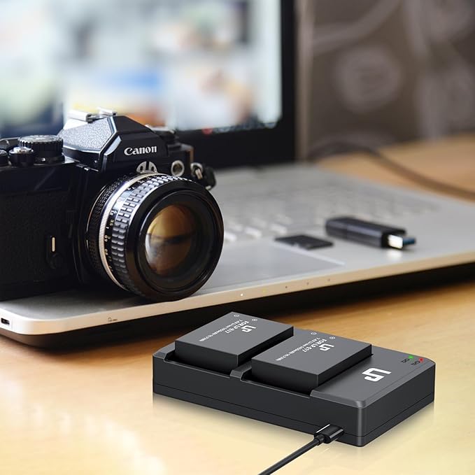 LP LP-E17 Battery Charger Pack, Compatible with Canon EOS R8, R10, R50, RP, Rebel T6i, T7i, T8i, T6s, SL2, SL3, EOS 77D, 200D, 750D, 760D, 800D, 8000D, M3, M5, M6 Mark II, KISS X8i & More DSLR Camera