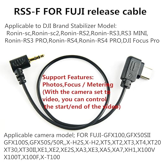 RSS-F(2.5mm) DJI for canon Camera Shutter Release Cable to EOS c50 Rebel T8i T7i T6i T6 t5 t4 t3 4000d stabilizer Ronin - sc/rsc2 /rs2 / rs3 /RS4/PRO stabilizer for fuji xt20 xt2 gfx100/s/ii gfx50s