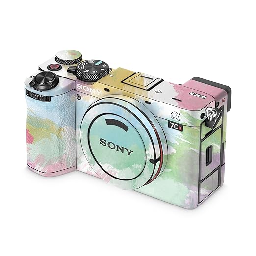 Camera Skin Compatible with Sony Alpha 7CR Camera (2023) - Watercolor White - Premium 3M Vinyl Protective Wrap Decal Cover - Easy to Apply | Crafted in The USA by MightySkins