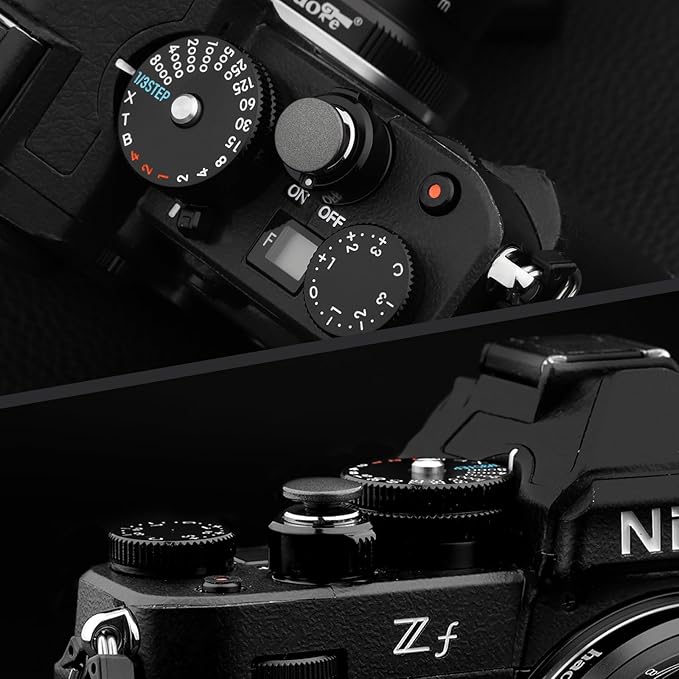 Haoge Metal Shutter Release Button for Fujifilm XE4 XE2 XE2S XE3 XT2 XT3 XT10 XT20 XT30 X-T30 XPro1 XPro2 X-Pro3 X100V XPro3 X10 X20 X30 STX-2, Leica M Type240 M-Monochrom Convex Surface Gray