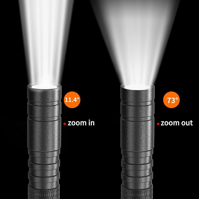 LED Pen Light, Zoomable Penlight Flashlight, 270 Lumens Pocket Size Clip Flashlight Small Mini Handheld Slim Flash Light for Nurse, Medical, Inspection, Repair, Engineer, Doctor
