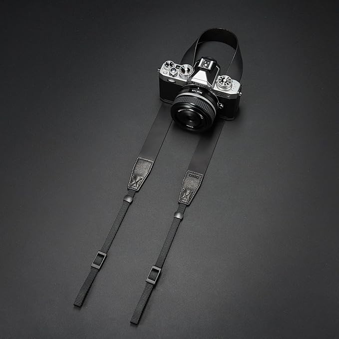 CANPIS Crazy Horse Leather Camera Strap,Vintage Camera Strap,Adjustable Camera Neck Shoulder Strap for Photographers