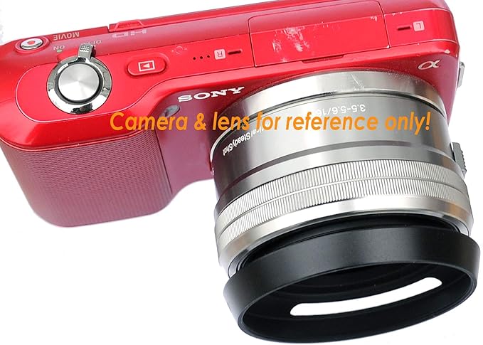 Fotasy 40.5mm Slim Low Profile Designed Metal Curved Metal Screw-in Lens Hood Shade for Leica Leitz Voigtlander Canon Fuji Nikon Olympus Panasonic Pentax Sony, 40.5 mm Hood
