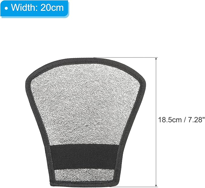 PATIKIL Flash Diffuser Reflector, 2-Sided Flexible Bend Bounce Reflector with Elastic Strap for Flashlight Photography Camera Speed Light, Silver White