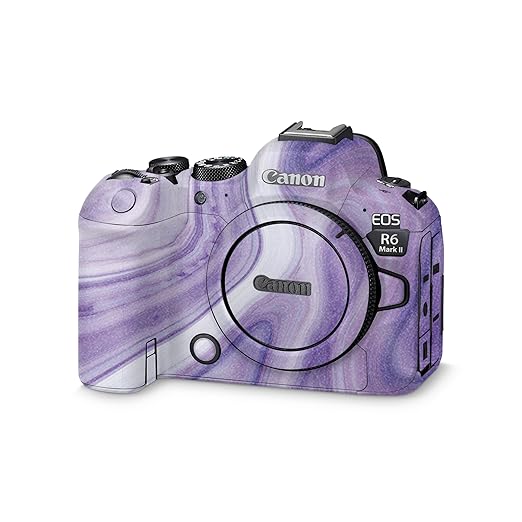 Glossy Glitter Camera Skin Compatible with Canon EOS R6 Mark II Camera (2022) - Lavendar Acrylic - Premium 3M Vinyl Protective Wrap Decal Cover - Easy to Apply | Crafted in The USA by MightySkins
