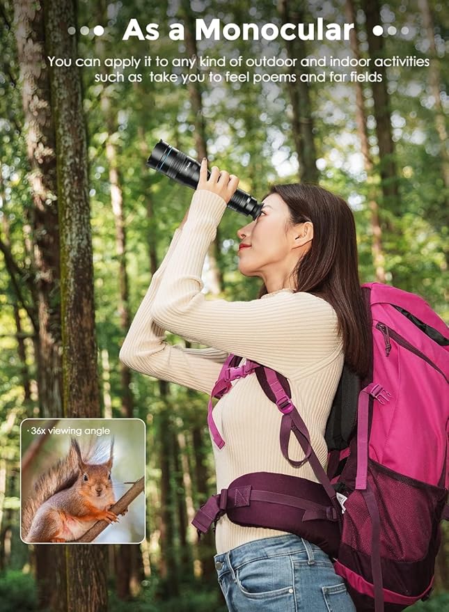 36X Telephoto Lens, Evil Eye High Power HD Telephoto Phone Lens with Tripod for Android & iPhone, Samsung and Most Smartphone