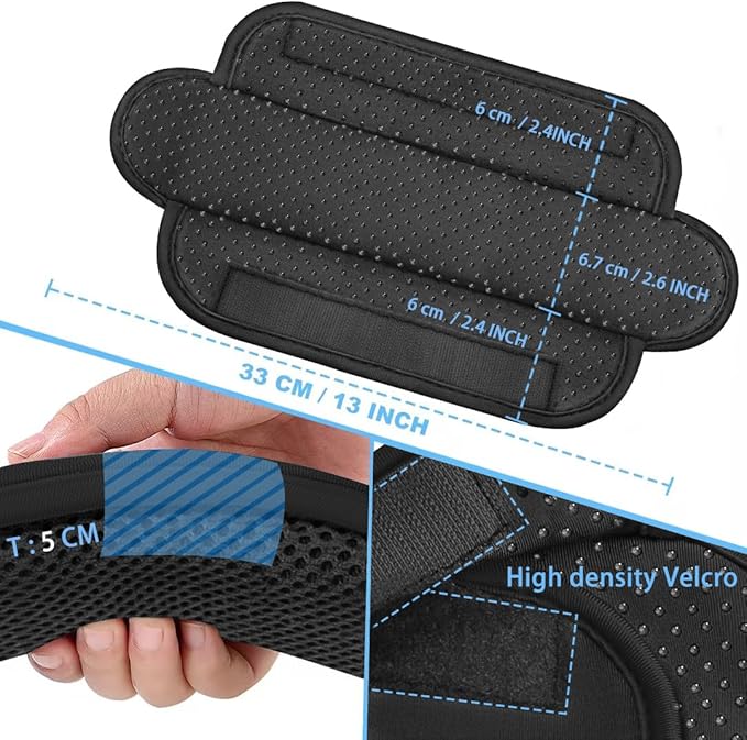 ZINZ 2-Pack Universal Shoulder Pad with Ultra Thick Cushion for Bag Luggage Bag Crossbody, Plus Long & Anti-Slip & Breathable,Drak Grey