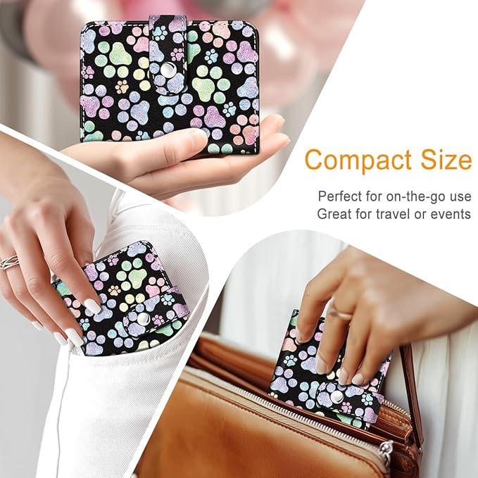 Lebrocoli Paws Small Photos Album for 2x3 Inch Films, 56 Pockets Mini Cute Albums Book for Polaroid Fujifilm Instax Mini Instant Camera Printer, Kpop Photocard Pictures Binders Holders Storage