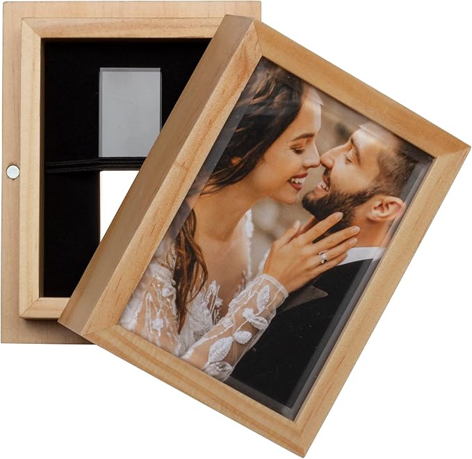 Neil Enterpises Inc. Wood Elite Flash Drive Box with Photo