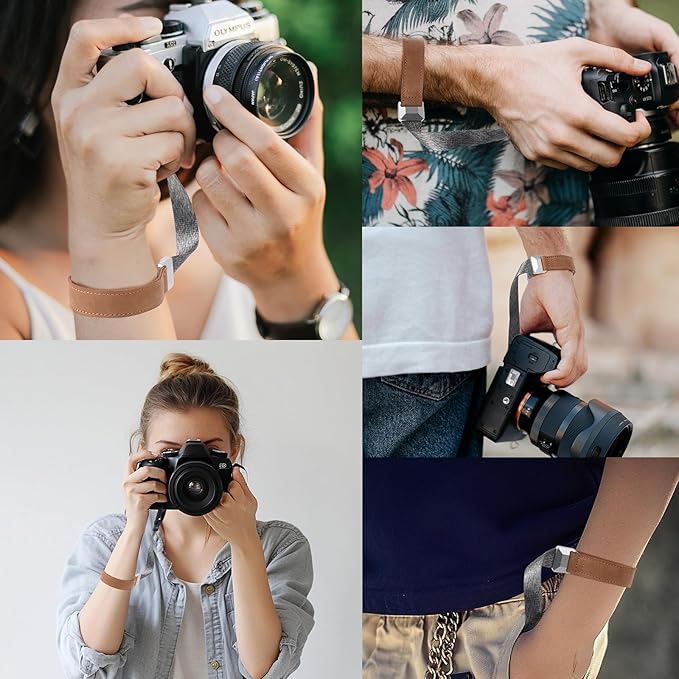 mecizox Camera Wrist Strap, Camera Hand Straps for Photographers, Adjustable Quick Release for DSLR SLR