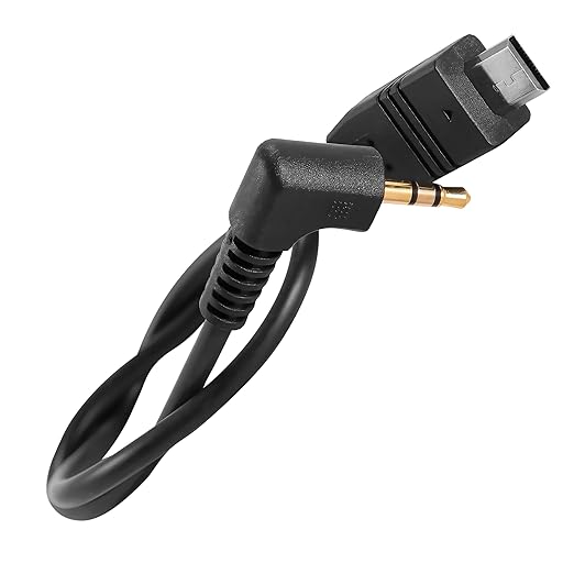 KONDOR BLUE LANC Remote Trigger Shutter Cable (2.5mm to Micro USB, Black)