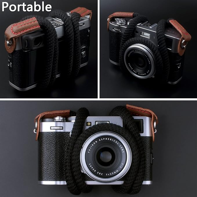 Camera Strap,Soft Rope Camera Neck Strap, Shoulder Strap for DSLR SLR Mirrorless Camera with Round Hole Interface 100cm