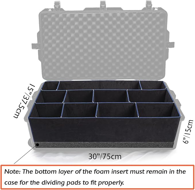 Customizable DIY Divider System for Pelican 1615 & Any 6" Depth Storage Case – Protective Foam Insert (Case NOT Included)