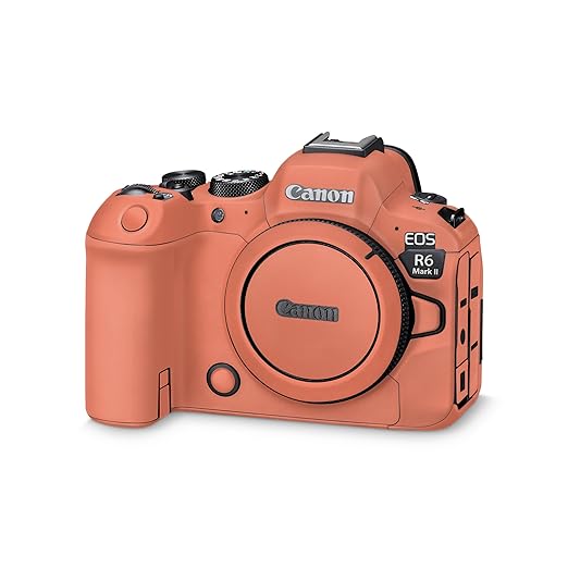 Camera Skin Compatible with Canon EOS R6 Mark II Camera (2022) - Solid Salmon - Premium 3M Vinyl Protective Wrap Decal Cover - Easy to Apply | Crafted in The USA by MightySkins