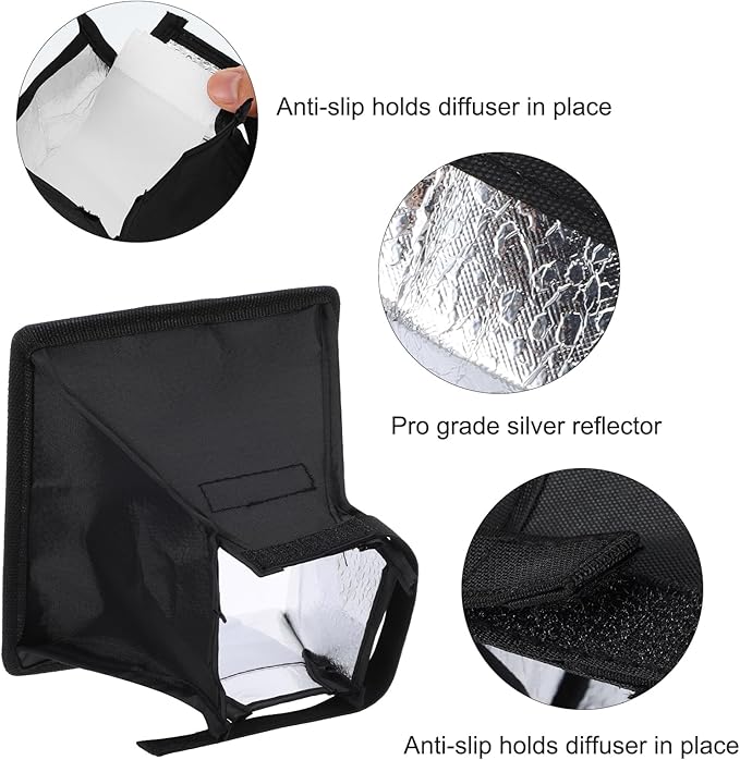 2 Pack Flash Diffuser Light Softbox - 8" Octagon and 8"x6" Rectangle Flash Softbox Universal with Storage Pouch Compatible - Speedlight Softbox-Diffuser Kit