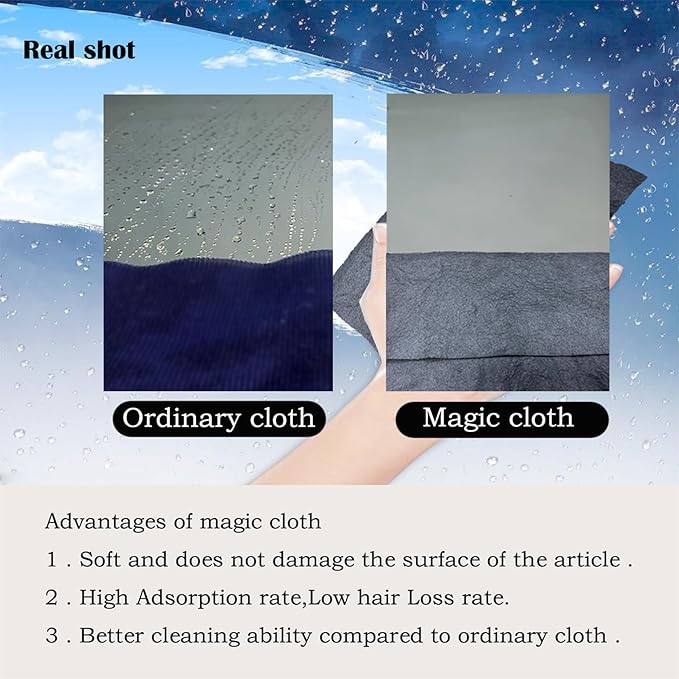 10pcs 9×7 Inches Real Magic Cloth Thickened Magic Cleaning Cloth Microfiber Magic Cleaning Cloth for Mirror, Glass, Window and Cars
