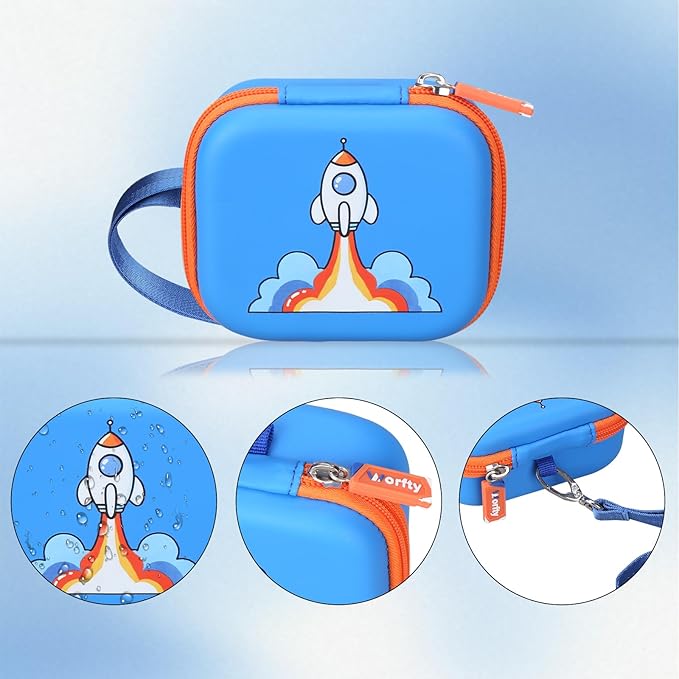 Camera Case for Seckton Upgrade Kids Selfie Camera, Case Compatible with Seckton/KOKODI/Dylanto/Goopow/Desuccus/DITUPAN/GKTZ/masterbee Digital Video Camera Toys Camcorder Storage Holder-Deep Blue