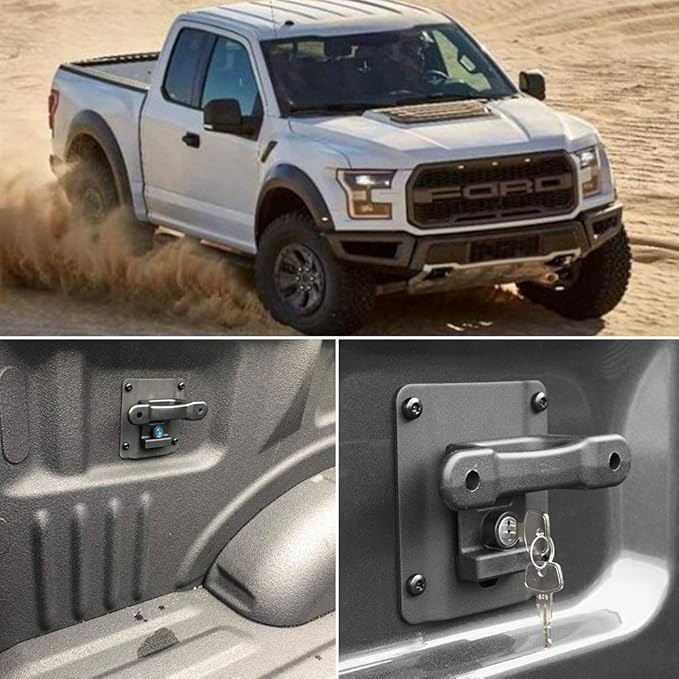 4Pcs Truck Bed Tie Down Anchors Boxlink Cleats & Plates Compatible with Ford F150 F250 F350 & Raptor 2015-2025 2026